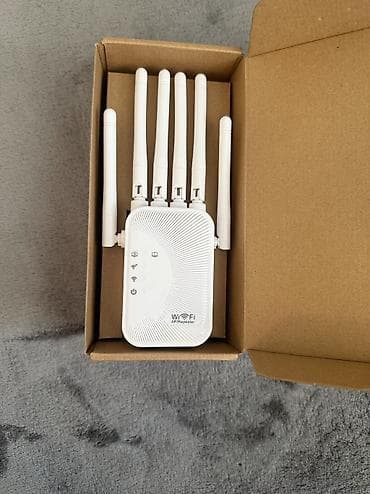 wi fi repeater: Wi‑Fi siqnal gücləndiricisi / şəbəkə genişləndiricisi - WiFi 6 sürət — 5