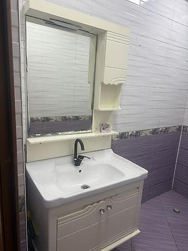hamam şkafı: Hamam üçün lavabo və şkaf dəsti - Komplekt: keramika lavabo, alt — 4