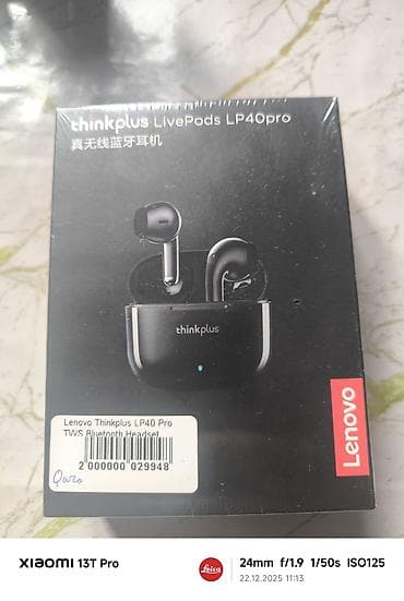 kredit iphone 13 pro max: Yeni Simsiz (Bluetooth) Qulaqcıqlar, Lenovo, rəng - Qara — 2