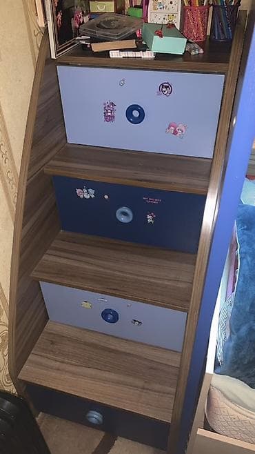 2 mərtəbəli yataq: Oğlan və qız üçün, Çarpayı, Matrassız, Siyirməli — 4