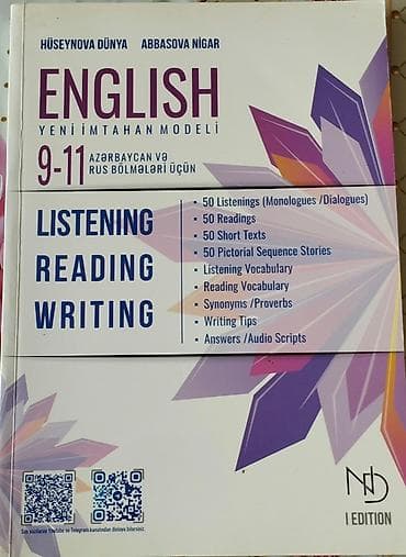 Məktəb dərslikləri: İngilis dili 9-cu sinif, 2024 il, Ünvandan götürmə, Pulsuz çatdırılma, Ödənişli çatdırılma — 1