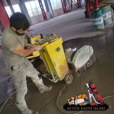 qapi ustu asmalar: #Betonkesme #betondeşmə Beton kubik kərpic - dən kəsim deşim — 9