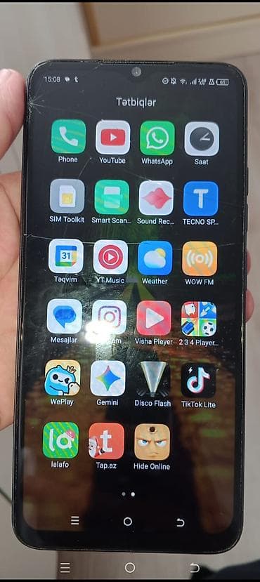 Tecno Spark Go 2023, 64 GB, rəng - Mavi, Qırıq — 2