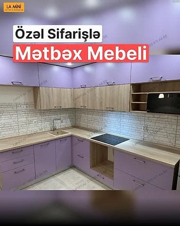 metabo: Özəl sifarişlə hazırlanmış mətbəx mebeli - Dizayn: L şəklində, üst və — 1