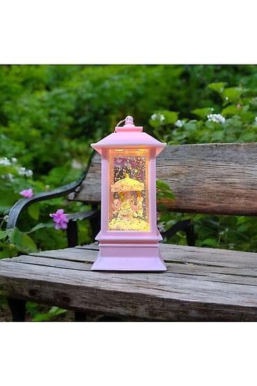 masaustu saatlar: Karusel temalı dekorativ led fənər - Rəng: pastel çəhrayı - Dizayn — 4