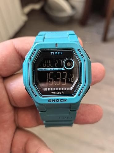 timex: Timex Shock Resistant rəqəmsal saat – model TW2V59900 - Rəng: mavi — 2