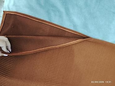 Qadın üçün trikotaj paltar - Rəng: kərpic-qəhvəyi - Model: düz kəsim — 2