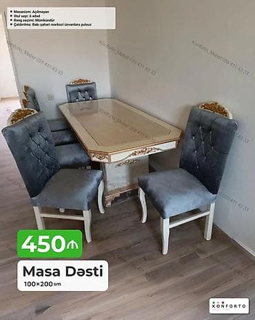 kohnə stul: Masa Dəsti – 100×200 sm - Qiymət: 450 ₼ (şəkildə göstərilib) - — 1