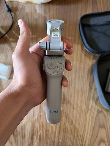 mini pc: TOKQI brendli smartfon üçün 3-oxlu əl gimabalı - Rəng: boz - — 2