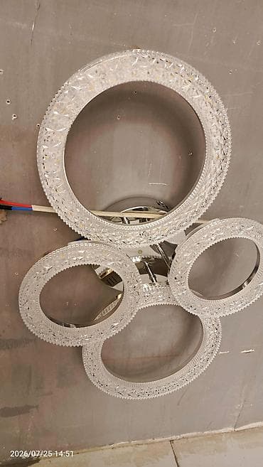bez parca: Led Çılçıraq, 4 və daha çox lampa, Metal — 2
