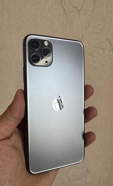 2 el telfonlar: IPhone 11 Pro Max, 64 GB, Gümüşü, Face ID — 1