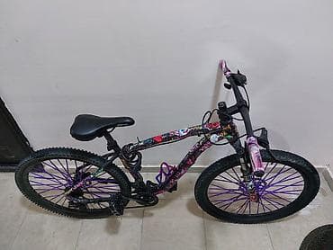 velosiped kilidi: Velosiped – dağ tipli, fərqli dizaynlı - Çərçivə: qrafiti/stikerlərlə — 3