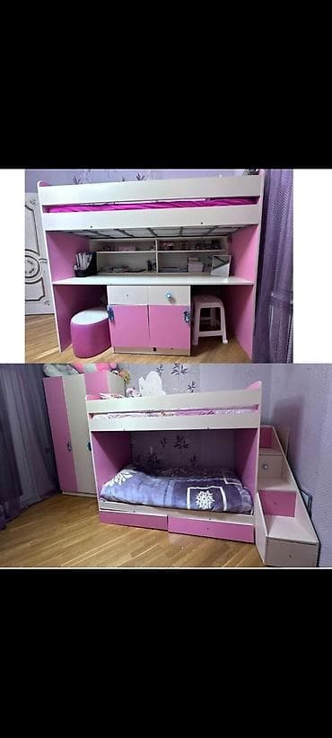 matras islenmis: Qız üçün, İşlənmiş, 2 təknəfərlik çarpayı, Yazı masası, Tumba, Dolab — 1