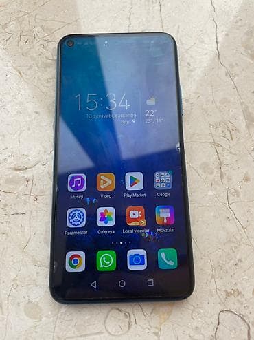 honor s8: Honor 20 Pro, 256 GB, rəng - Göy, Sensor, Barmaq izi, Face ID — 2