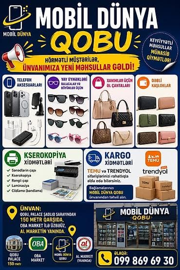 sac ustası: MOBİL DÜNYA QOBU – məhsul və xidmətlər Məhsul kateqoriyaları: - — 1