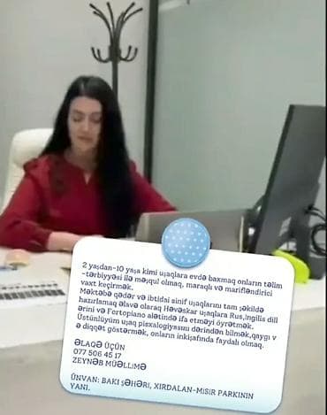 Uşaqlar üçün fərdi baxım və inkişaf xidməti - 2–10 yaş arası uşaqlara