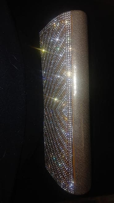 bijuteryalar: Zərif axşam klatçı – kristal daşlarla tam örtülü - Forma: düzbucaqlı — 4