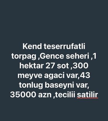 xırdalan ev elanları: Kənd təsərrüfatı — 1