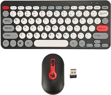 mini klaviatura: Bluetooth Klaviatura Wireless Keyboard Mouse BROLEO Chic Mini Round — 1