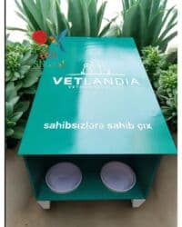 домик для кошек: Taxta pişik evi – “Burada yerim rahatdır” yazılı - Material — 23