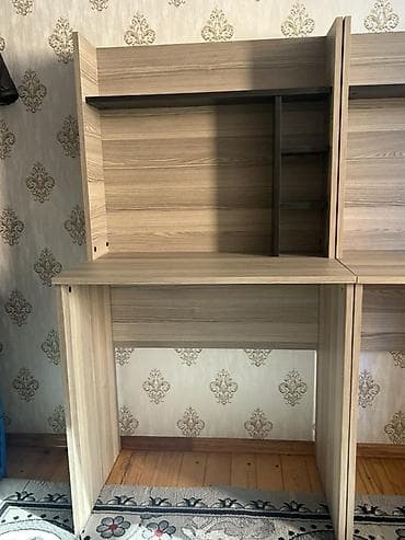 kompyuter stolu satilir: Düz masa, Stulsuz, Polkalı, Siyirməsiz, Teksturalı laminat — 2