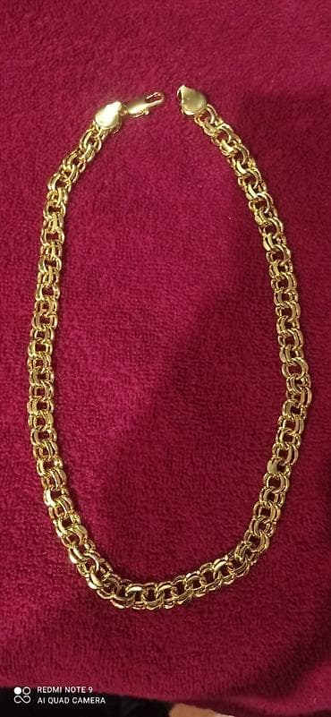 sepler: Qızılı rəngli zəncir boyunbağı - Material: metal ərintisi, parlaq — 1