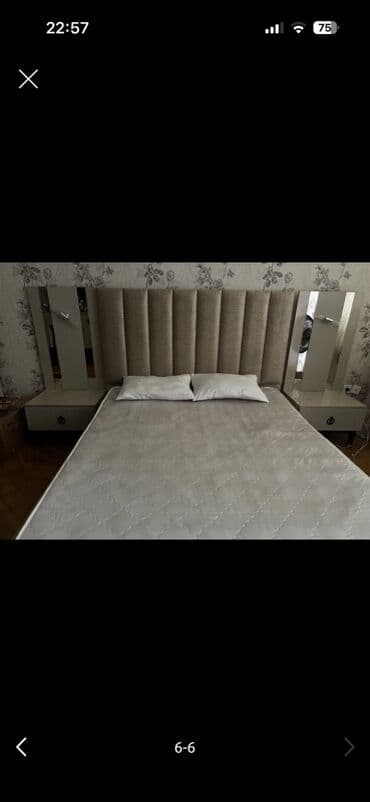 железная кровать: 2 односпальные кровати, Шкаф — 6