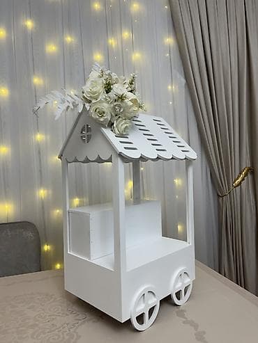 xeste baxicisi 2018: Dekorativ uşaq xonçası - Material: MDF/taxta, ağ rəngdə boyanmış - — 1