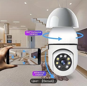android endoskop kamera: Wi‑Fi lamp-patronsuz IP təhlükəsizlik kamerası – ağ rəng - E27 lamp — 2