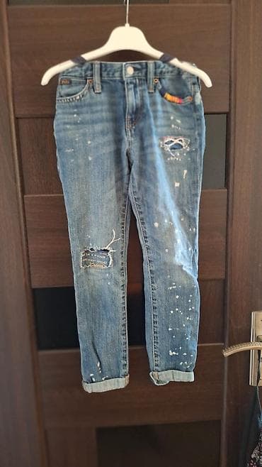 yeni model şalvarlar: Uşaq cins şalvarları seti - Model 1: Açıq mavi “distressed” üslublu — 2