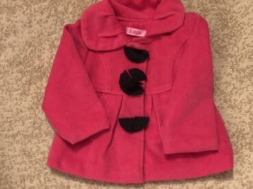 Bodi: Qız uşağı üçün isti plaş/palto - Rəng: parlaq çəhrayı - Material — 2