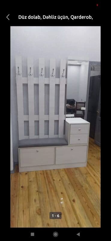 dehliz ucun oboylar: Yeni, Açılan, 3 qapılı Düz dolab, Dəhliz dolabı, Azərbaycan — 5