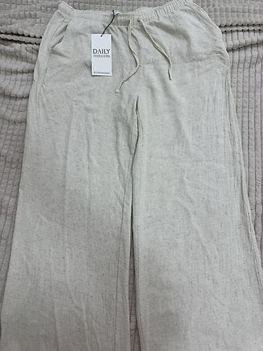 stradivarius xs: Şalvar, Stradivarius, XL, rəng - Bej — 1