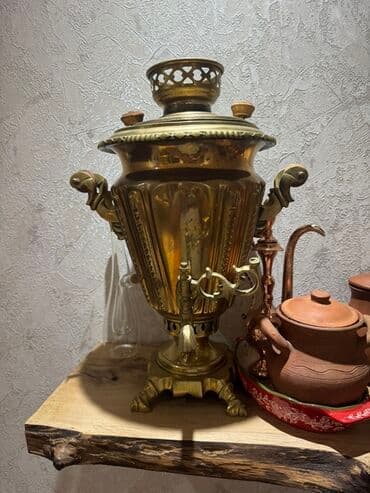 qədimi qəpiklər: Məhsul: Mis-pirinç samovar Qədimi samavar 6 lt Баташевь Təsvir: - — 3