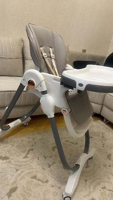 Uşaq dünyası: Uşaq yemək stulu – kidilo Xüsusiyyətlər: - 2qat tepsi: ağ və tünd boz — 3