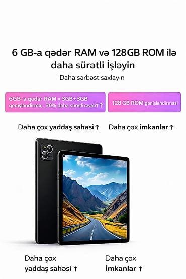 planşet tablet: Planshet – 10.1" ekranlı, kompakt və yüngül korpus (ölçülər: 24.1 sm x — 3