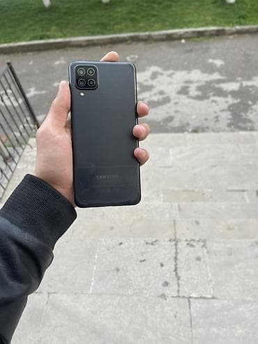 Samsung Galaxy A12, 64 GB, rəng - Qara, Zəmanət, Düyməli, Barmaq izi — 1