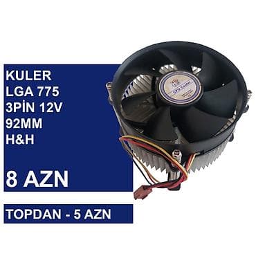 Kulerlər “775 socket 12v 3/4pin” ⭐Kuler 775 socket 12v 3pin - 8 AZN — 5