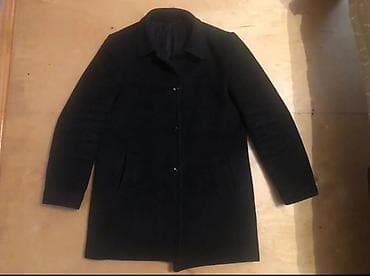 Qara klassik palto - Rəng: Qara - Kəsim: Dizdən yuxarı, düz siluet — 3