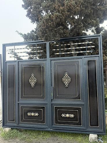 kombi demir dokum: Yeni Dəmir Həyət darvazası, Yana açılan, 3 m, Mexaniki, Qapı ilə, Kredit yoxdur, Ödənişli quraşdırma, Ünvandan götürmə, Ödənişli çatdırılma, Rayonlara çatdırılma — 10