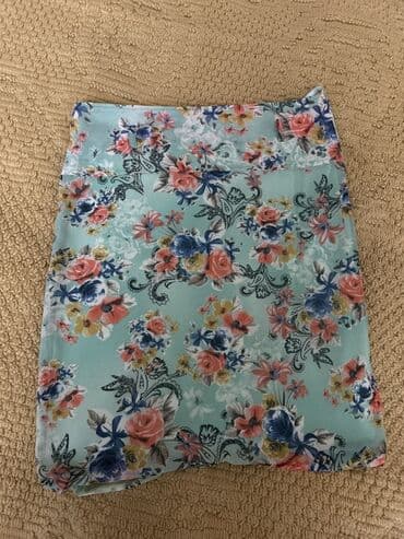 Hicab: Çiçək naxışlı ətək - Model: Qaləm/kəsmə ətək - Naqış: Çoxrəngli — 1