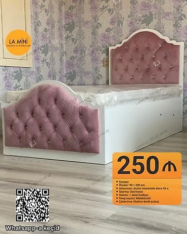 acilan kravat: Təknəfərlik çarpayı, Bazalı, Matras ilə, Siyirməsiz — 1