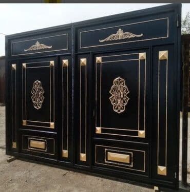 Pəncərələr: Dəmir Həyət darvazası, Mexaniki, rəng - Qara — 8