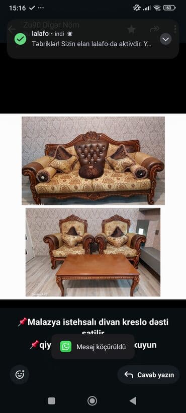 divan üsdükleri: Divan, 2 kreslo — 1