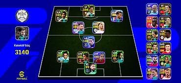 3140 Kolektif gücü var. 460 Efootball parası var. kadro daxilində əla