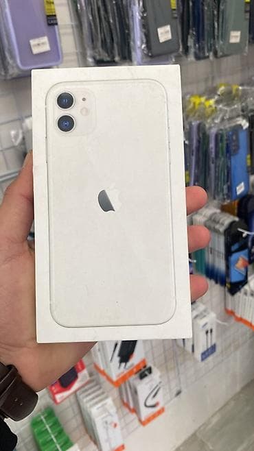 IPhone 11, 64 GB, Ağ, Zəmanət, Simsiz şarj, Face ID