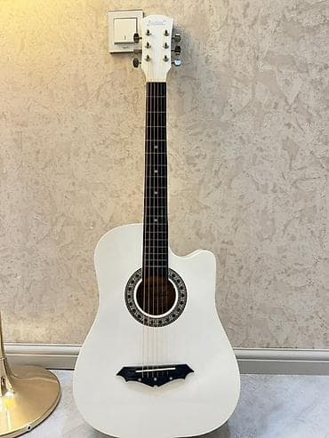 boss ph 3: Ağ rəngli akustik gitara – DieLsel markası - Korpus: dreadnought — 1