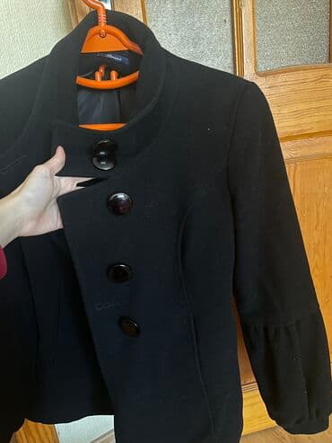 qış geyimi: Təmiz kaşmir qara rengde qısa palto,m razmer — 1