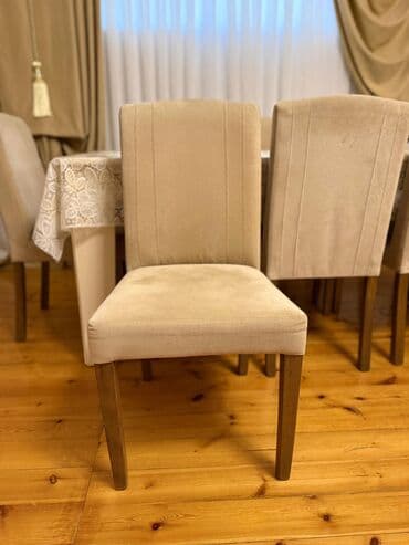 Bitkilər: Qonaq otağı üçün, Yeni, Açılan, Dördbucaq masa, 8 stul — 2