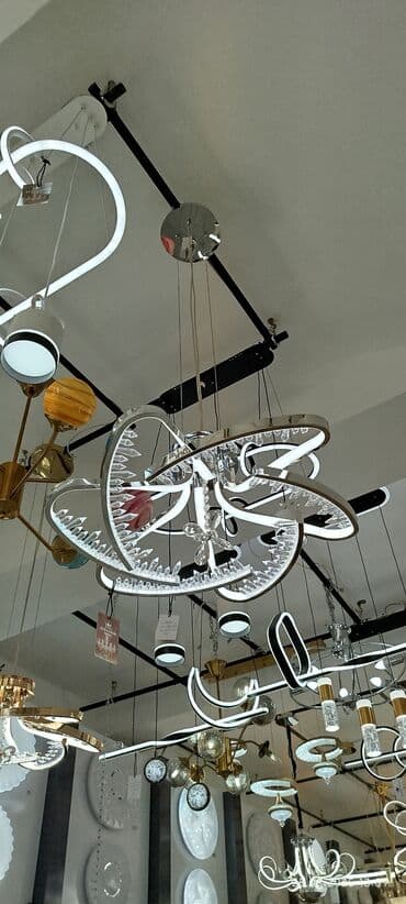 kalidor ucun lustur: Çılçıraq, 10 və daha çox lampa, Metal — 2